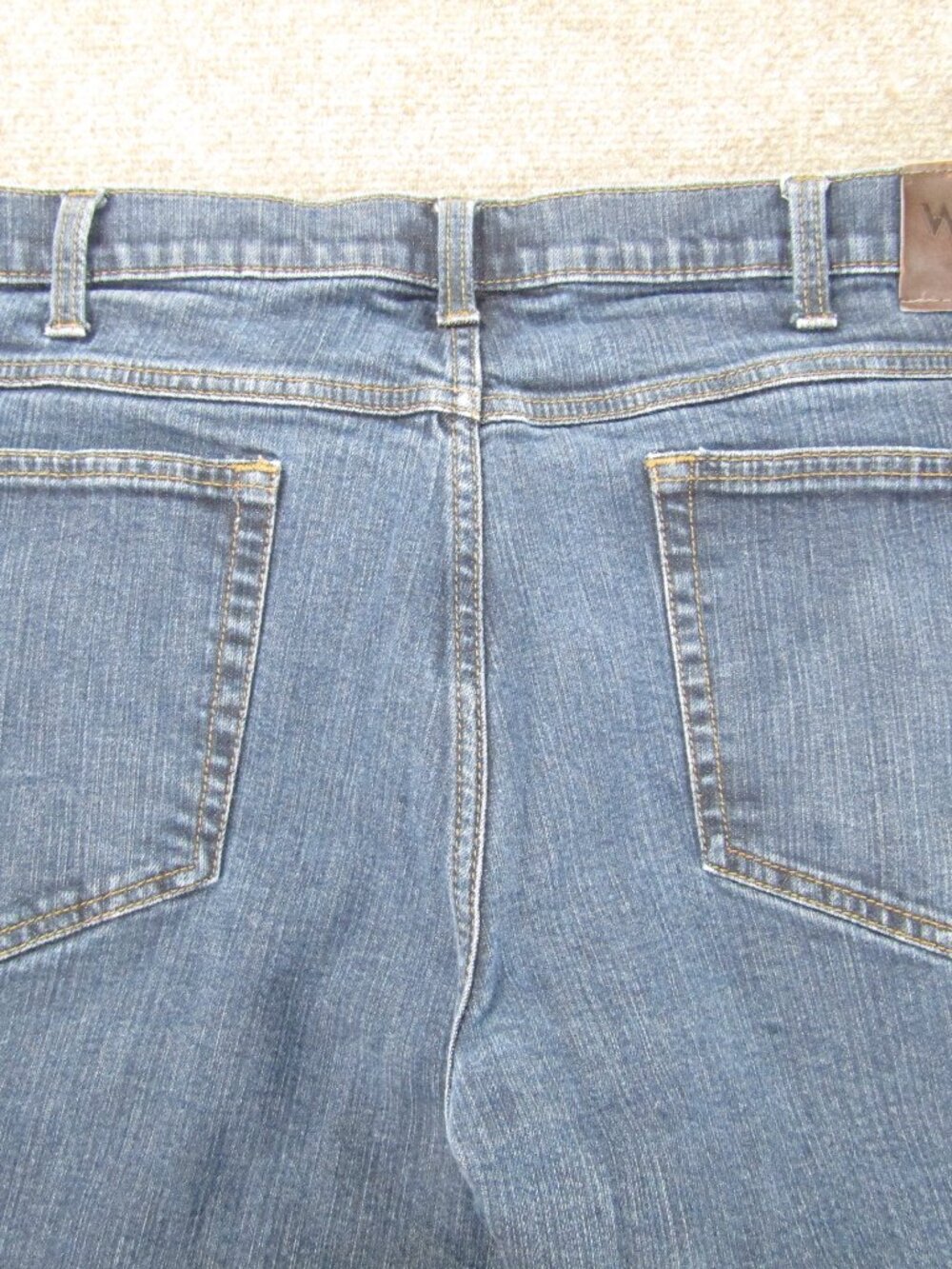 Wrangler Men’s Jeans Size 38x29 Blue Dark Wash Straight Leg Denim 1000244 - Picture 7 of 9